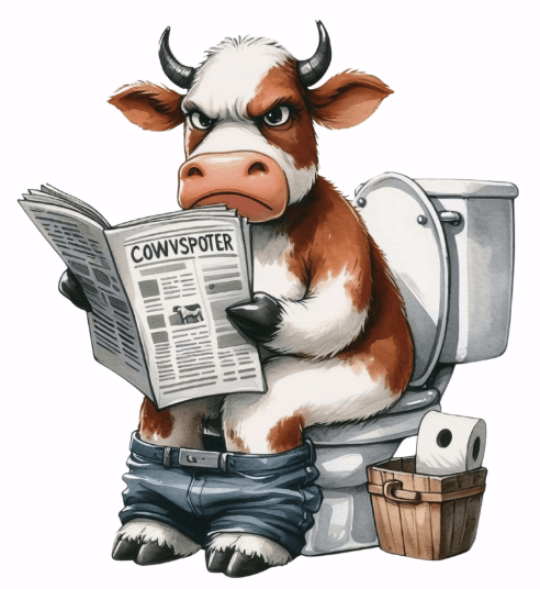 Busy cow